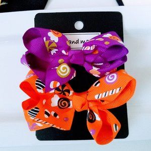 Halloween Hair Bows Clips Candy Treats